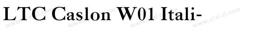 LTC Caslon W01 Itali字体转换